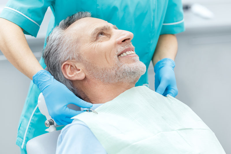 dental patient smiling.
