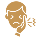icon holding jaw in pain