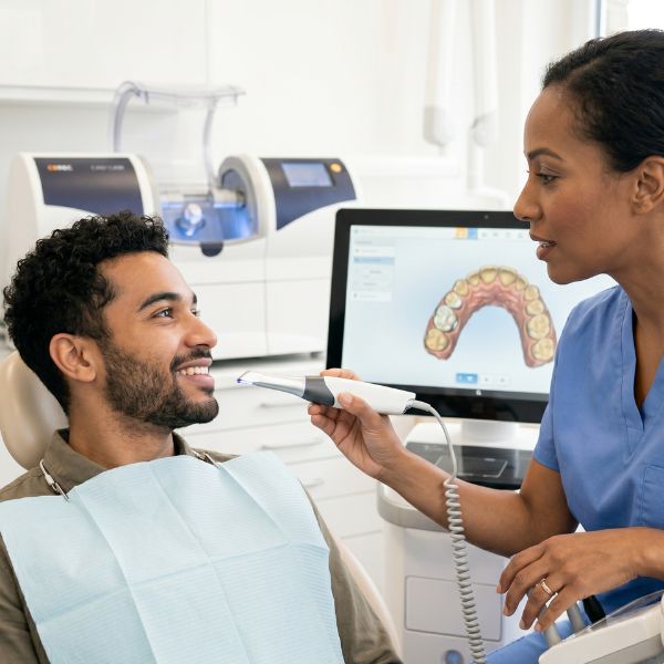 man and dentist