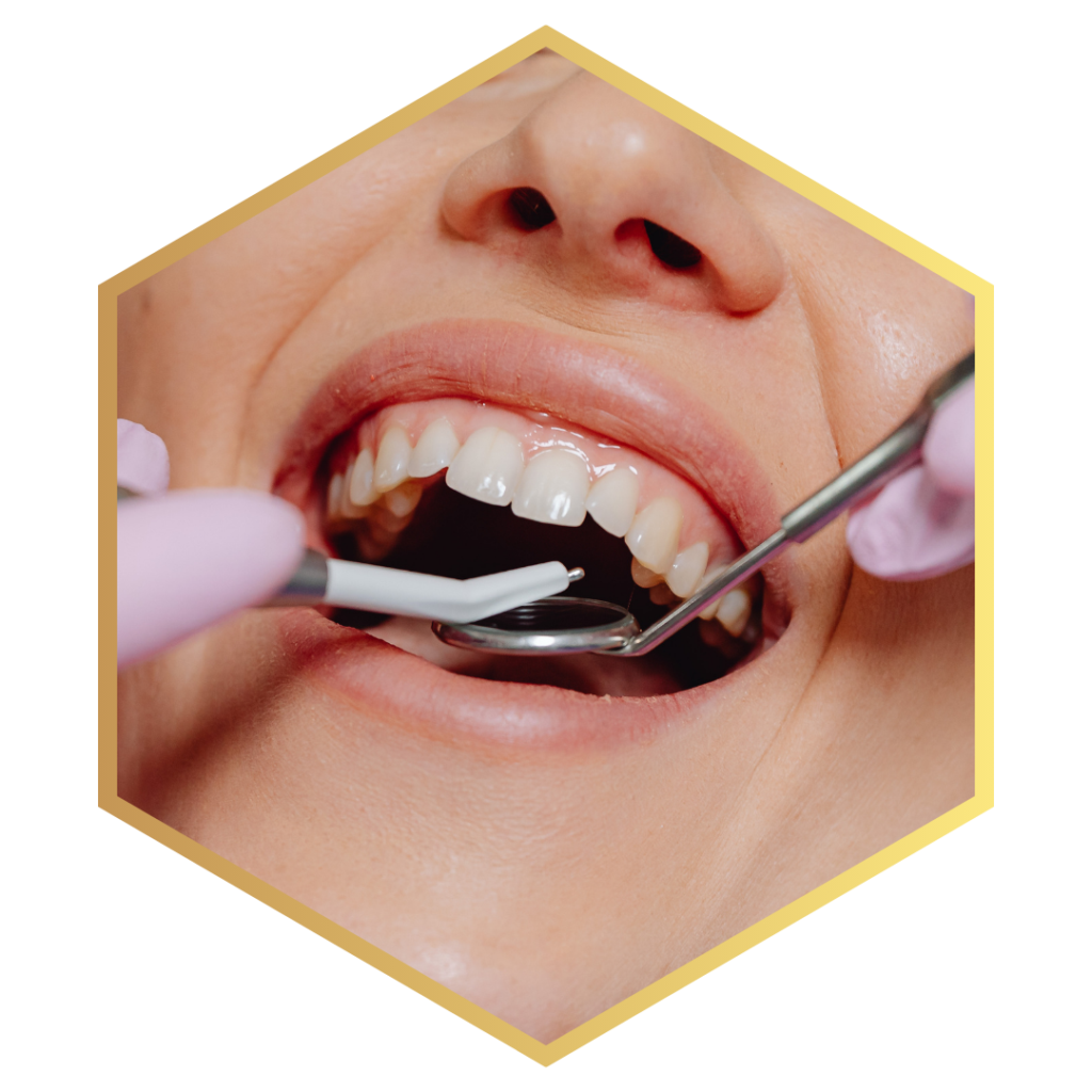 person getting dental checkup