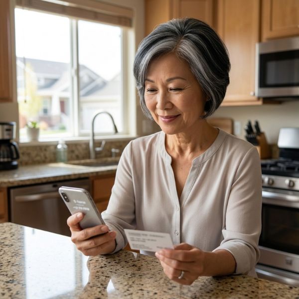 woman with phone