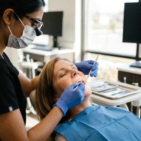 woman at dentist