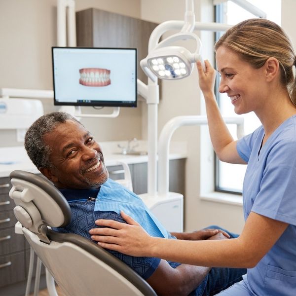 dentist and patient