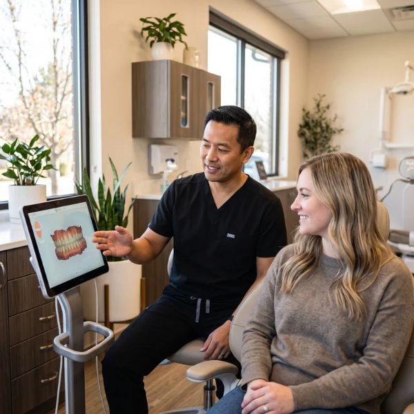 patient and dentist