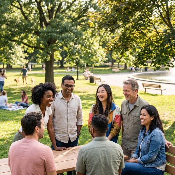 friends at a park