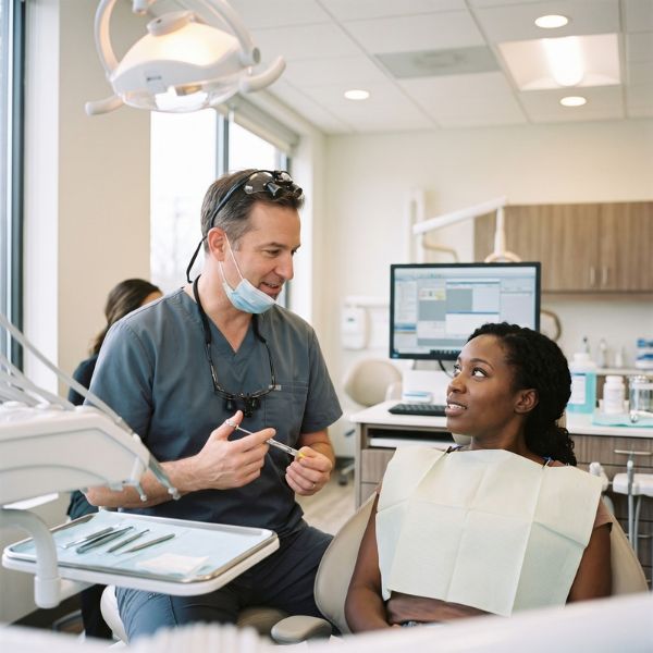 patient and dentist